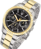 Maserati Competizione Chronograph Black Dial Two Tone Steel Strap Watch For Men - R8853100016 Authentic Buy Shop Now