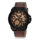 Fossil Bronson Automatic Skeleton Black Dial Brown Leather Strap Watch for Men - ME3219 Authentic Buy Shop Now