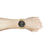 Hugo Boss Champion Black Dial Gold Steel Strap Watch for Men - 1513848 Authentic Buy Shop Now