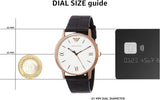 Emporio Armani Kappa Quartz White Dial Black Leather Strap Watch For Men - AR80015 Authentic Buy Shop Now