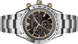 Versace Classic Chronograph Quartz Black Dial Silver Steel Strap Watch For Men - VEV700419 Authentic Buy Shop Now