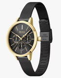 Hugo Boss Symphony Black Dial Black Mesh Bracelet Watch for Women - 1502601 Authentic Buy Shop Now
