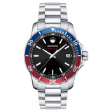 Movado Series 800 Pepsi Black Dial Silver Steel Strap Watch for Men - 2600152 Authentic Buy Shop Now
