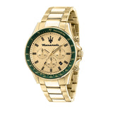 Maserati SFIDA Quartz Yellow Dial Gold Strap Watch For Men - R8873640005 Authentic Buy Shop Now
