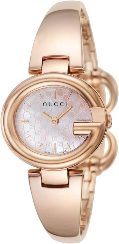 Gucci Guccisima Quartz Mother of Pearl White Dial Rose Gold Steel Strap Watch for Women - YA134512 Authentic Buy Shop Now