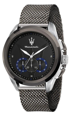 Maserati Traguardo Chronograph Black Dial Mesh Bracelet Watch For Men - R8873612006 Authentic Buy Shop Now