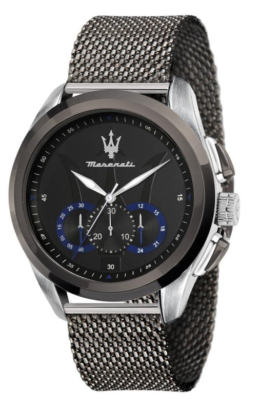 Maserati Traguardo Chronograph Black Dial Mesh Bracelet Watch For Men - R8873612006 Authentic Buy Shop Now