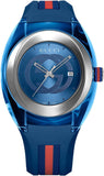 Gucci Sync XXL Quartz Blue Dial Blue Rubber Strap Watch For Men - YA137104 Authentic Buy Shop Now