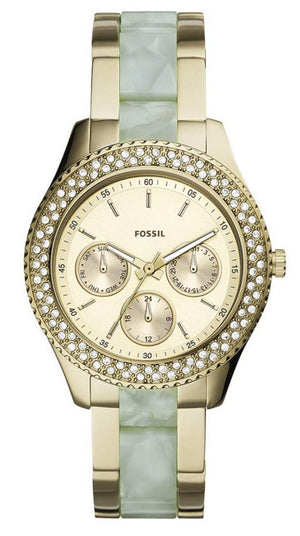 Fossil Stella Multifunction Gold Dial Two Tone Steel Strap Watch for Women - ES4757 Authentic Buy Shop Now