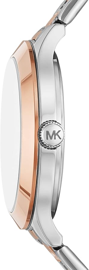 Michael Kors Slim Runway Crystals Silver Dial Two Tone Steel Strap Watch for Women - MK1045 Authentic Buy Shop Now