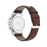 Hugo Boss Navigator White Dial Brown Leather Strap Watch for Men - 1513495 Authentic Buy Shop Now