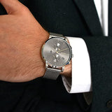 Hugo Boss Integrity Grey Dial Silver Mesh Bracelet Watch for Men - 1513807 Authentic Buy Shop Now