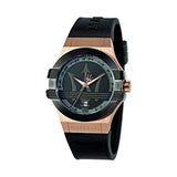 Maserati Potenza Black & Rose Gold Dial Black Rubber Strap Watch For Men - R8851108002 Authentic Buy Shop Now