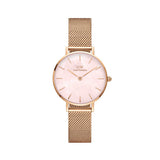 Daniel Wellington Petite Melrose Mother of Pearl Pink Dial Pink Mesh Strap Watch For Women - DW00100513 Authentic Buy Shop Now