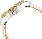 Guess Limelight Quartz Silver Dial White Leather Strap Watch For Women - W0775l8 Authentic Buy Shop Now