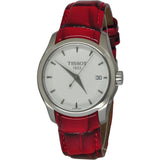 Tissot Couturier White Dial Red Leather Watch For Women - T035.210.16.011.01 Authentic Buy Shop Now