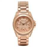 Michael Kors Blair Rose Gold Dial Rose Gold Steel Strap Watch for Women - MK5613 Authentic Buy Shop Now