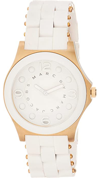 Marc Jacobs Pelly White Dial White SIlicone Strap Watch for Women - MBM2525 Authentic Buy Shop Now