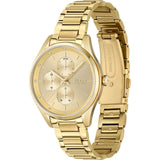 Hugo Boss Grand Course Gold Dial Gold Steel Strap Watch for Women - 1502584 Authentic Buy Shop Now