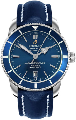 Breitling Superocean Heritage II Calibre B20 42mm Blue Leather Strap Mens Watch - AB202016 Authentic Buy Shop Now