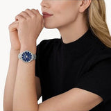 Michael Kors Pyper Blue Dial Silver Steel Strap Watch For Women - MK4671 Authentic Buy Shop Now