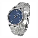 Emporio Armani Luigi Blue Dial Silver Steel Strap Watch For Men - AR11089 Authentic Buy Shop Now