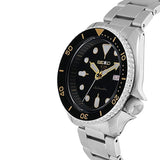 Seiko 5 Sports Automatic Black Dial Silver Steel Strap Watch For Men - SRPD57K1 Authentic Buy Shop Now