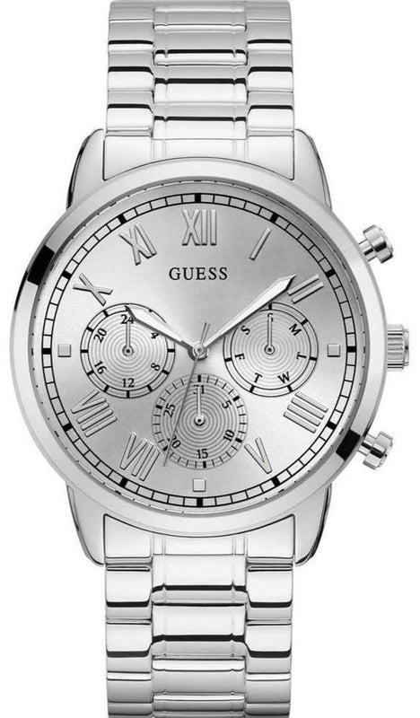 Guess Hendrix Silver Dial Silver Steel Strap Watch for Men - GW0066G1 Authentic Buy Shop Now
