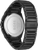 Hugo Boss Steer Chronograph Brown Dial Black Steel Strap Watch For Men - 1514043 Authentic Buy Shop Now