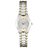 Bulova Classic White Dial Two Tone Steel Strap Watch for Women - 98T84 Authentic Buy Shop Now