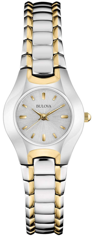 Bulova Classic White Dial Two Tone Steel Strap Watch for Women - 98T84 Authentic Buy Shop Now
