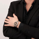 Maserati Legend Chronograph Brown Dial Two Tone Steel Strap Watch For Men - R8873638003 Authentic Buy Shop Now