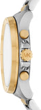 Michael Kors Brecken Chronograph White Dial Two Tone Steel Strap Watch For Men - MK9064 Authentic Buy Shop Now