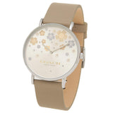 Coach Perry Quartz Silver Dial Brown Leather Strap Watch for Women - 14503326 Authentic Buy Shop Now