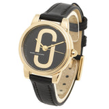 Marc Jacobs Corie Black Dial Black Leather Strap Watch for Women - MJ1580 Authentic Buy Shop Now