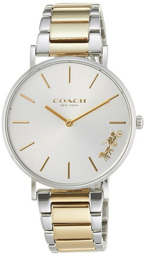 Coach Perry Silver Dial Two Tone Steel Strap Watch for Women - 14503347 Authentic Buy Shop Now