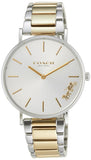 Coach Perry Silver Dial Two Tone Steel Strap Watch for Women - 14503347 Authentic Buy Shop Now