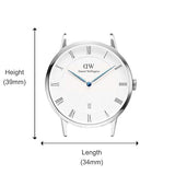 Daniel Wellington Dapper Somerset White Dial Blue Leather Strap Watch For Men - DW00100192 Authentic Buy Shop Now