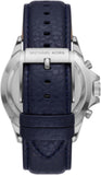 Michael Kors Everest Chronograph Black Dial Blue Leather Strap Watch For Men - MK9091 Authentic Buy Shop Now