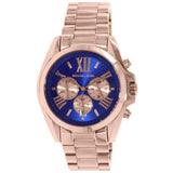 Michael Kors Bradshaw Quartz Blue Dial Rose Gold Steel Strap Watch For Women - MK5951 Authentic Buy Shop Now