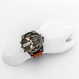 Diesel Mr Daddy 2.0 Chronograph Black Dial Brown Leather Strap Watch For Men - DZ7332 Authentic Buy Shop Now