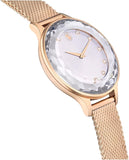 Swarovski Octea Nova Silver Dial Rose Gold Mesh Strap Watch for Women - 5650011 Authentic Buy Shop Now