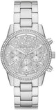 Michael Kors Ritz Chronograph Crystals Silver Dial Silver Steel Strap Watch For Women - MK7301 Authentic Buy Shop Now
