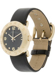 Marc Jacobs Amy Black Dial Black Leather Strap Watch for Women - MBM1154 Authentic Buy Shop Now
