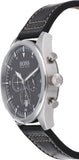 Hugo Boss Pioneer Chronograph Black Dial Black Leather Strap Watch For Men - 1513708 Authentic Buy Shop Now