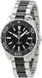 Tag Heuer Aquaracer Quartz Black Dial Two Tone Steel Strap Watch for Men - WAY131A.BA0913 Authentic Buy Shop Now