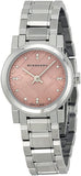 Burberry The City Diamonds Pink Dial Silver Steel Strap Watch for Women - BU9223 Authentic Buy Shop Now