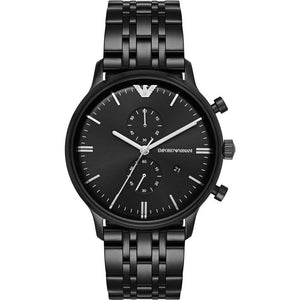 Emporio Armani Chronograph Black Dial Black Steel Strap Watch For Men - AR1934 Authentic Buy Shop Now