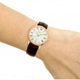 Tissot Carson Premium Lady Silver Dial Brown Leather Strap Watch For Women - T122.210.36.033.00 Authentic Buy Shop Now