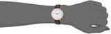 Movado Ultra Slim Silver Dial Brown Leather Strap Watch For Women - 0607093 Authentic Buy Shop Now